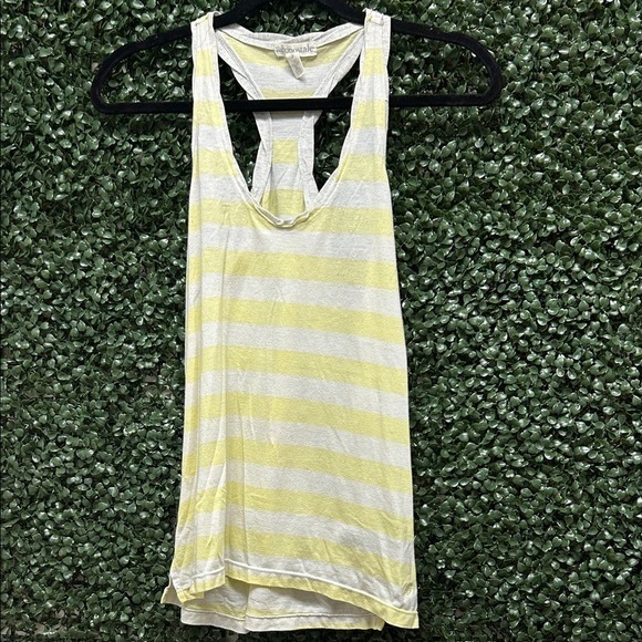 Aeropostale Tops - Aeropostale Lemon and White Striped Tank Top Y2K